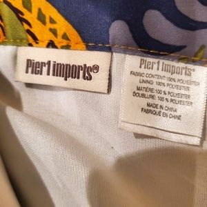 2 pair of 84" Pier One Import Tab Paisely curtains
